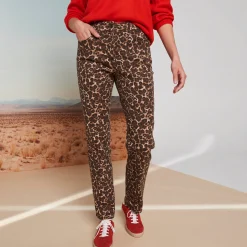 Rechte broek, dierenhuidprint