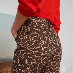 Rechte broek, dierenhuidprint
