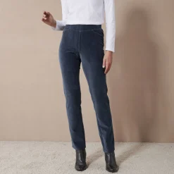 Rechte broek in fluweeltricot