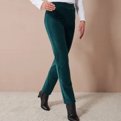 Rechte broek in fluweeltricot