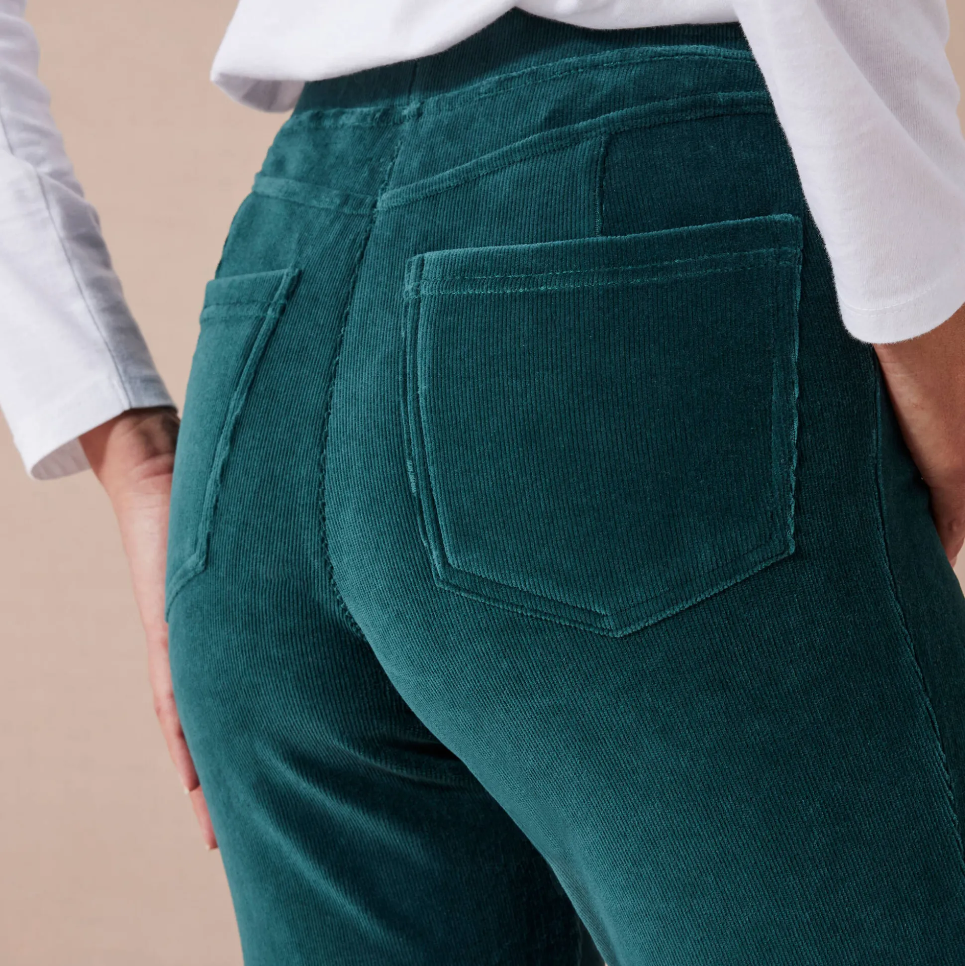 Rechte broek in fluweeltricot