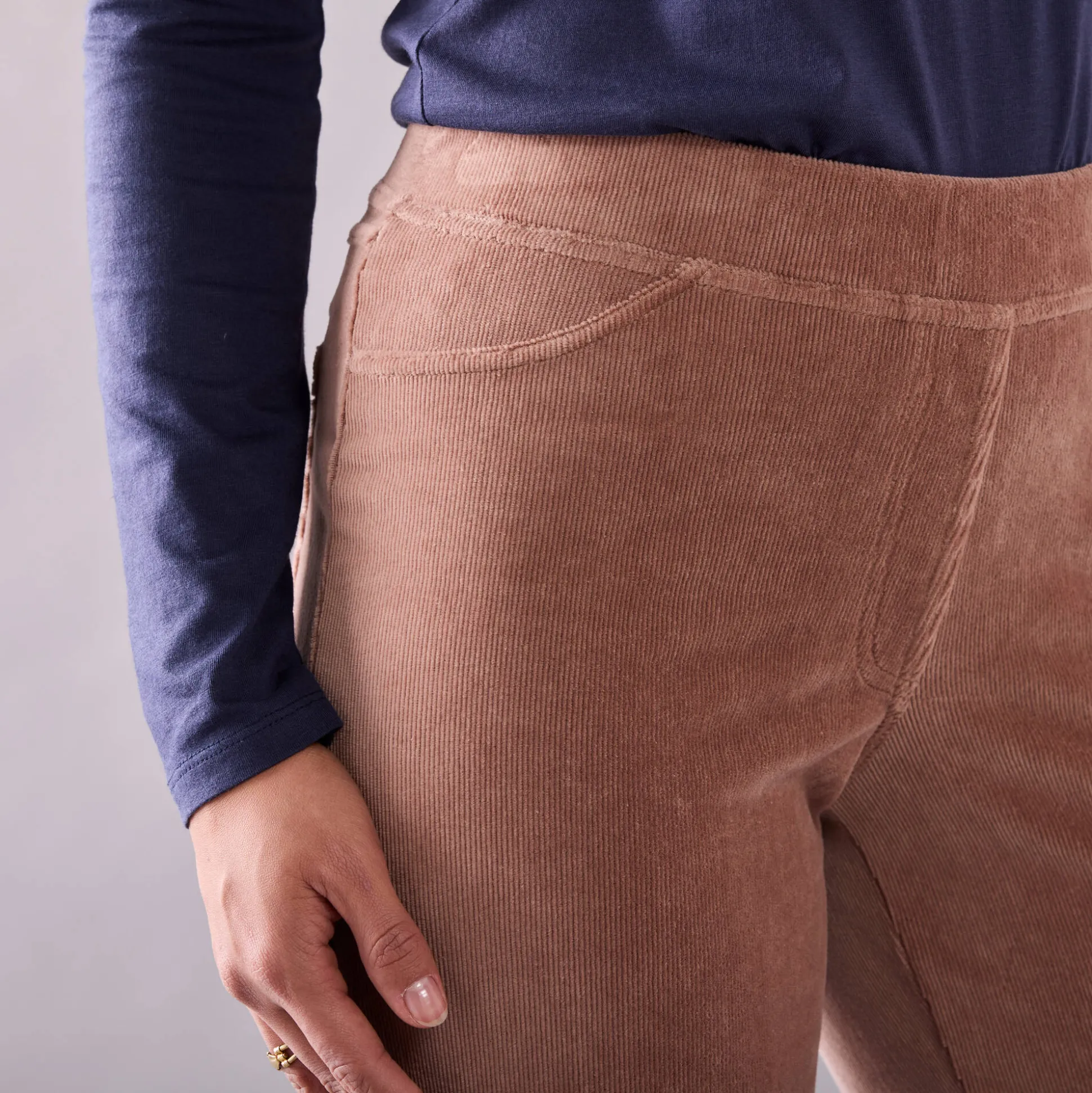 Rechte broek in fluweeltricot