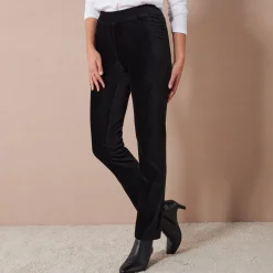 Rechte broek in fluweeltricot
