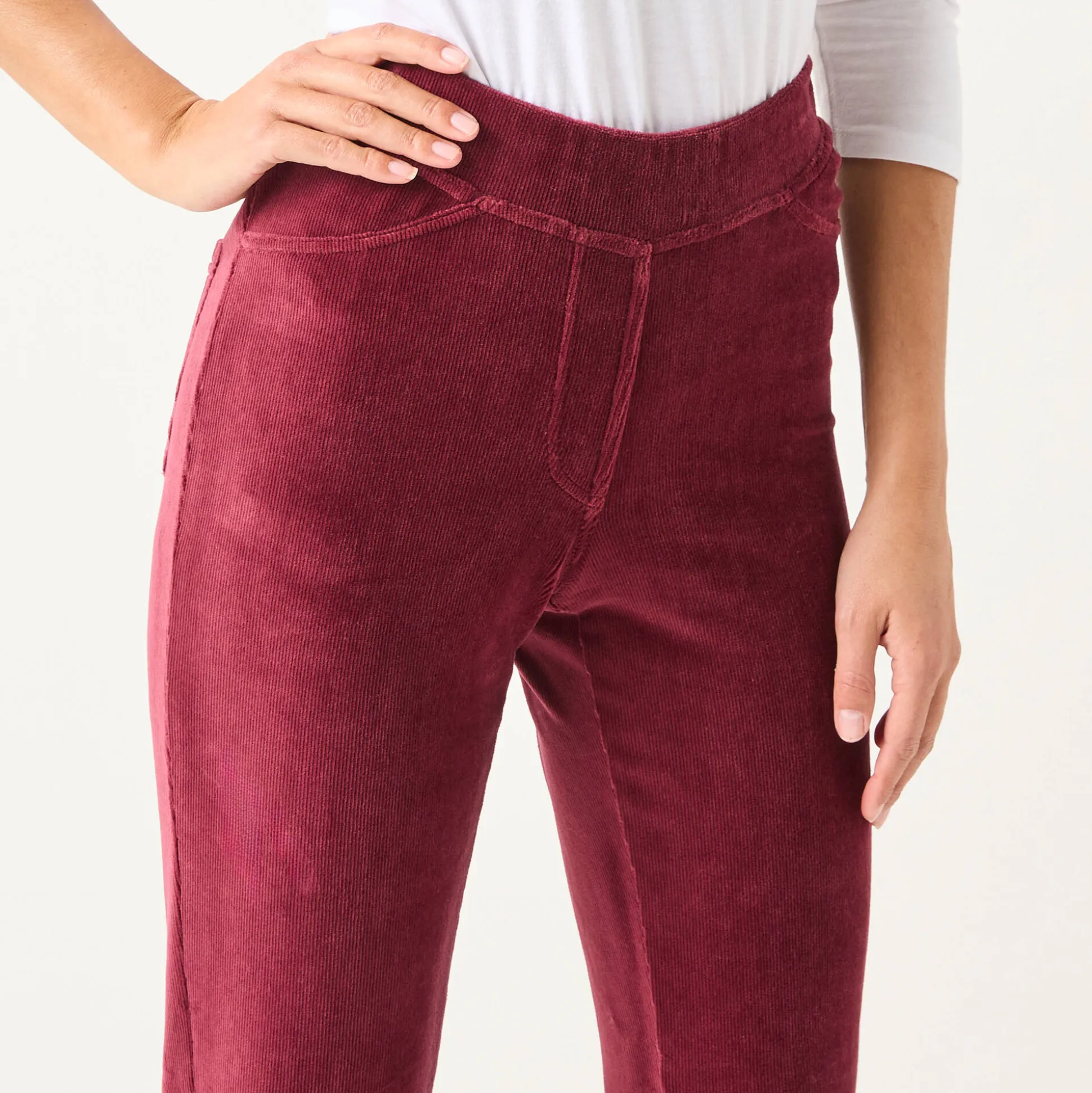 Rechte broek in fluweeltricot