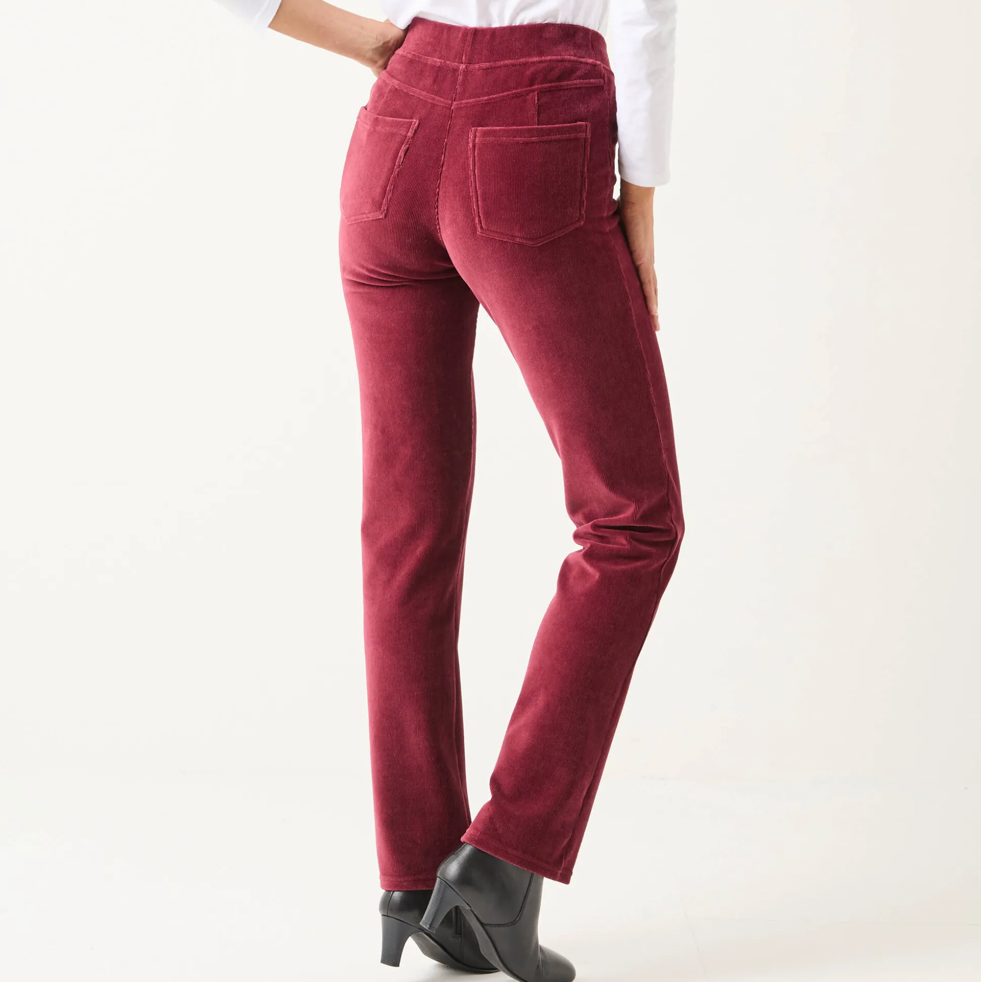 Rechte broek in fluweeltricot