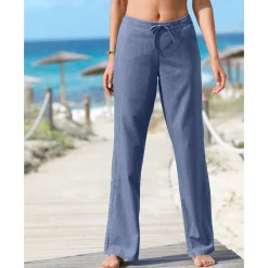 Rechte broek in licht denim