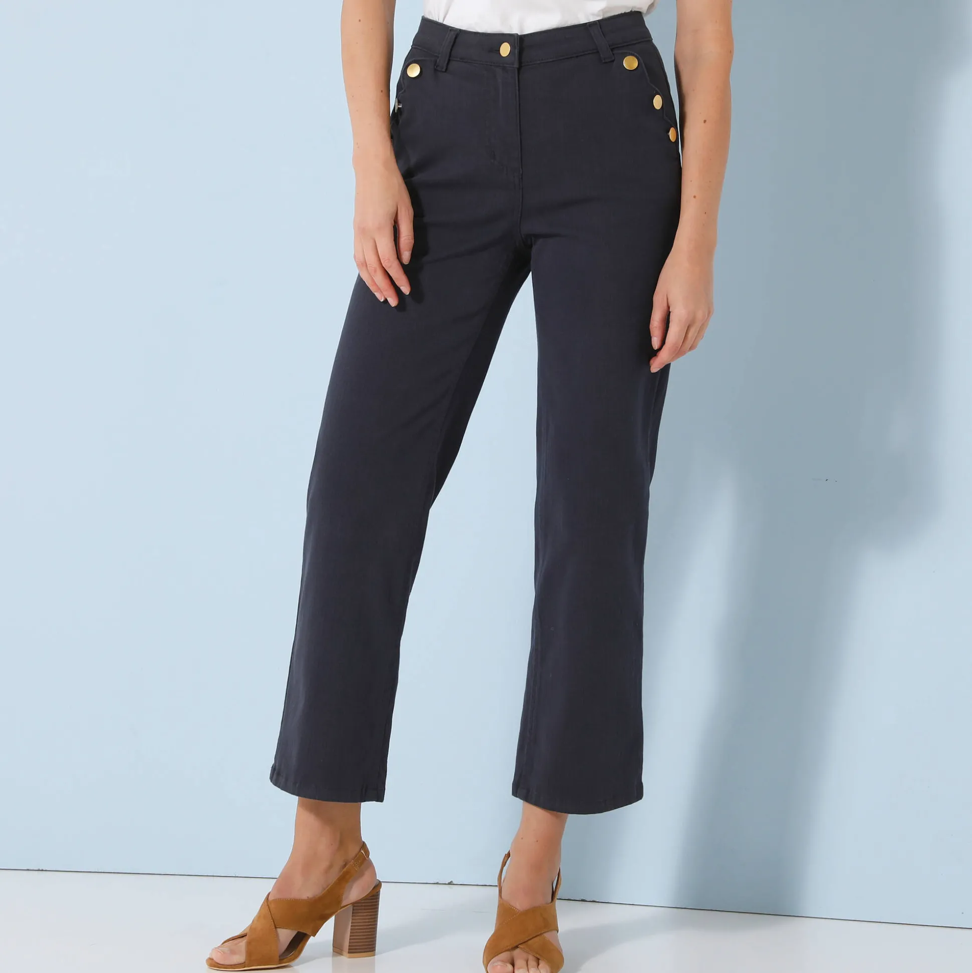 Rechte broek in 7/8-model