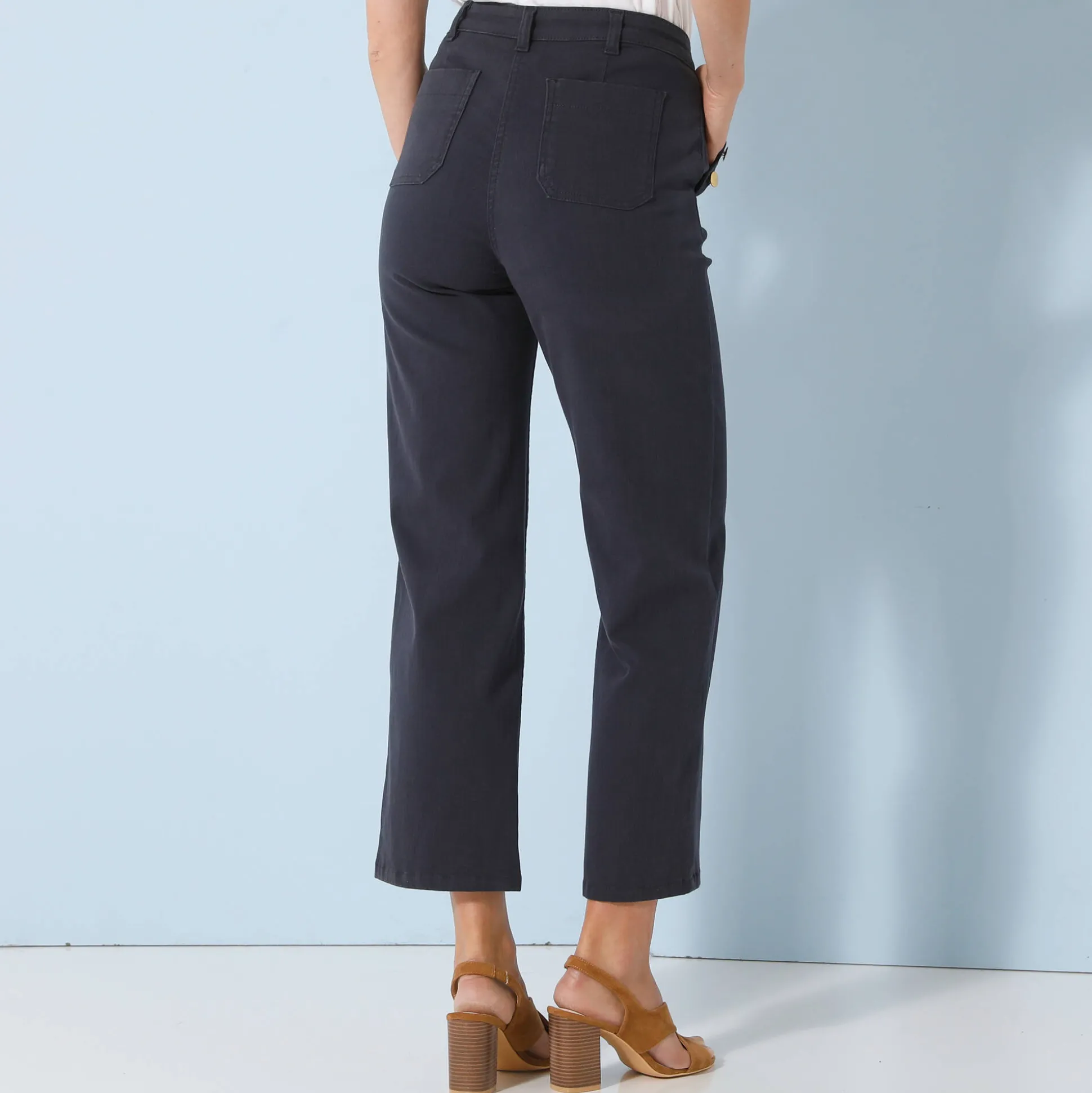 Rechte broek in 7/8-model