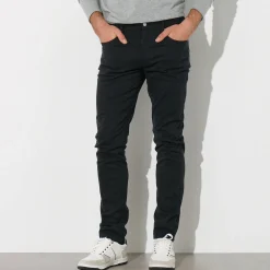 Rechte broek in rekbare twill