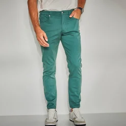 Rechte broek in rekbare twill