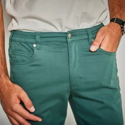 Rechte broek in rekbare twill