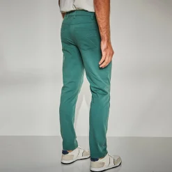 Rechte broek in rekbare twill