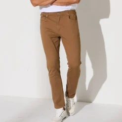 Rechte broek in rekbare twill