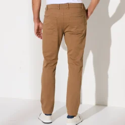Rechte broek in rekbare twill