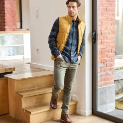 Rechte broek in rekbare twill