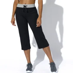 Rechte 3/4-broek in tricot