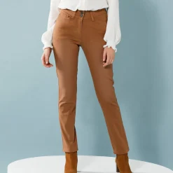 Rechte broek met deelnaden, speciaal voor kleine lengtes