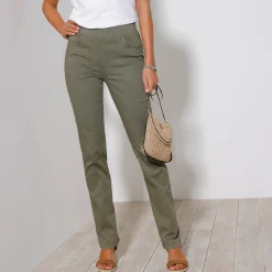 Rechte broek met elastische taille
