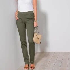 Rechte broek met elastische taille