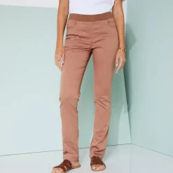 Rechte broek met elastische taille