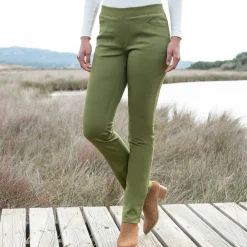 Rechte broek met elastische taille