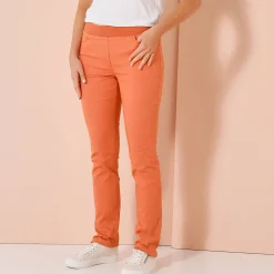 Rechte broek met elastische taille