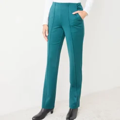 Rechte broek met platte buik-effect, tricot