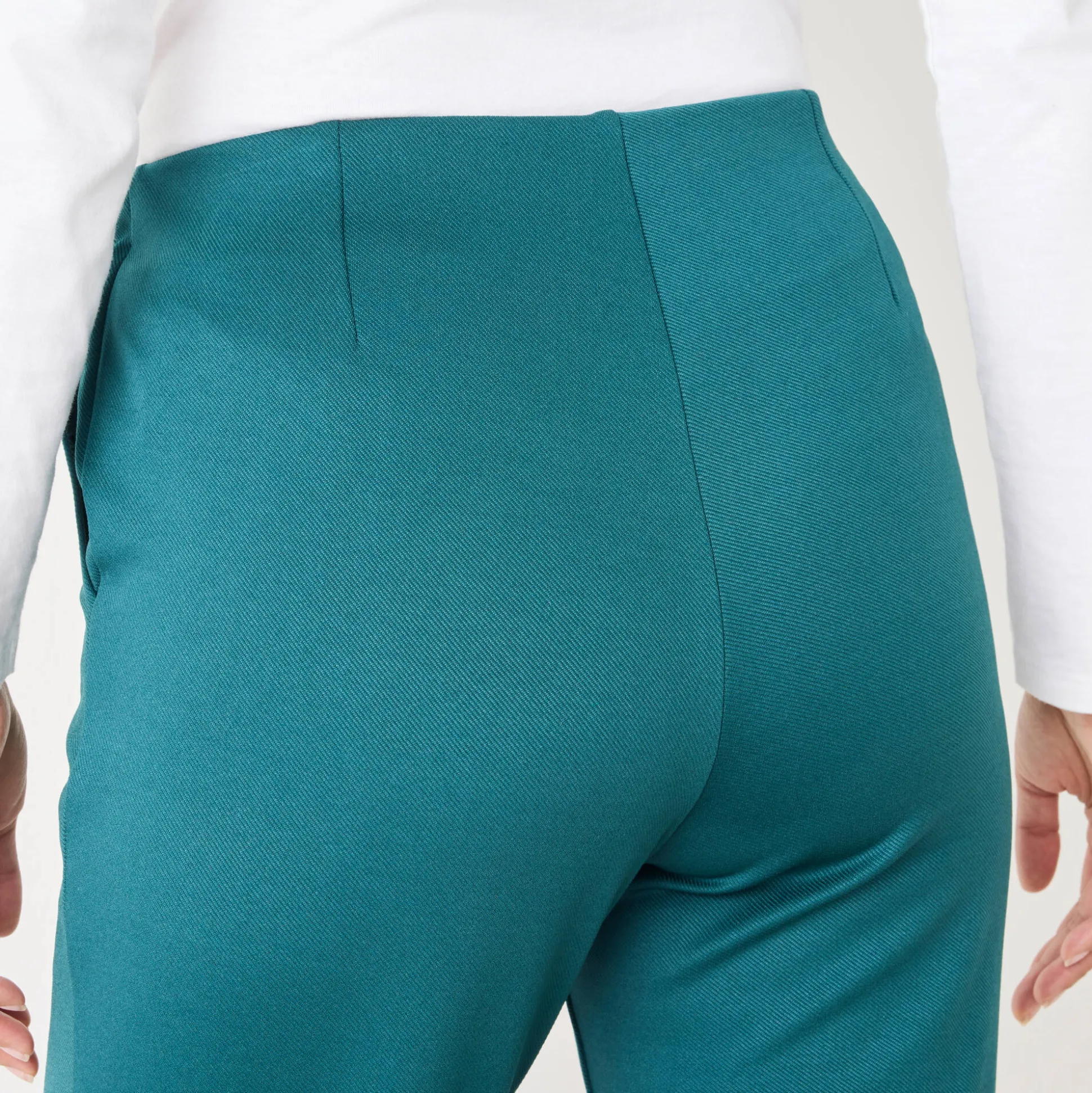 Rechte broek met platte buik-effect, tricot