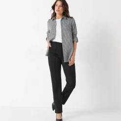 Rechte broek met platte buik-effect, tricot