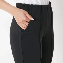 Rechte broek met platte buik-effect, tricot