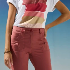 Rechte 7/8-broek met stretch