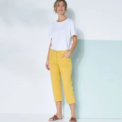 Rechte 7/8-broek met stretch