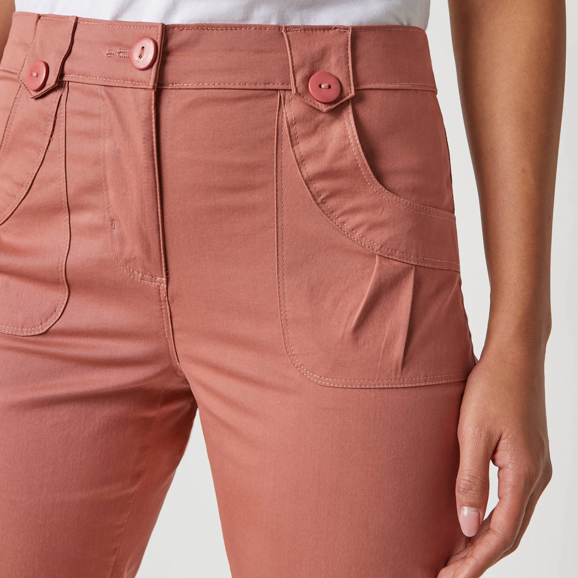 Rechte 7/8-broek met stretch