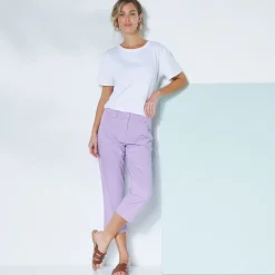 Rechte 7/8-broek met stretch