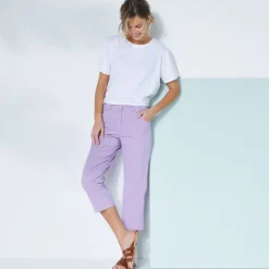 Rechte 7/8-broek met stretch
