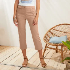 Rechte 7/8-broek met stretch