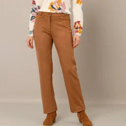 Rechte broek, suedinetricot