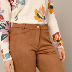 Rechte broek, suedinetricot