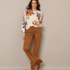 Rechte broek, suedinetricot