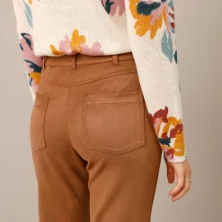 Rechte broek, suedinetricot