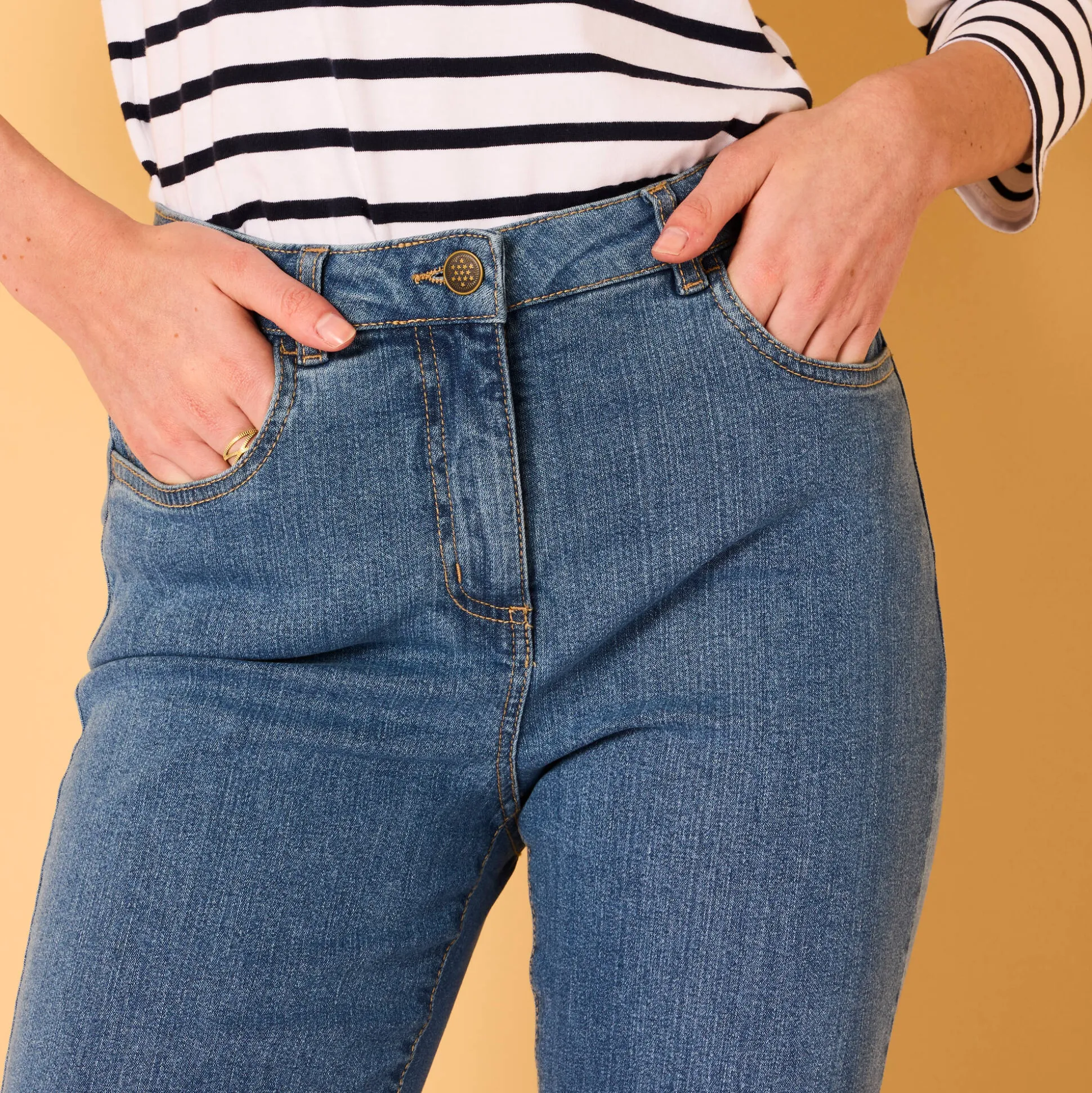 Rechte jeans met 5 zakken