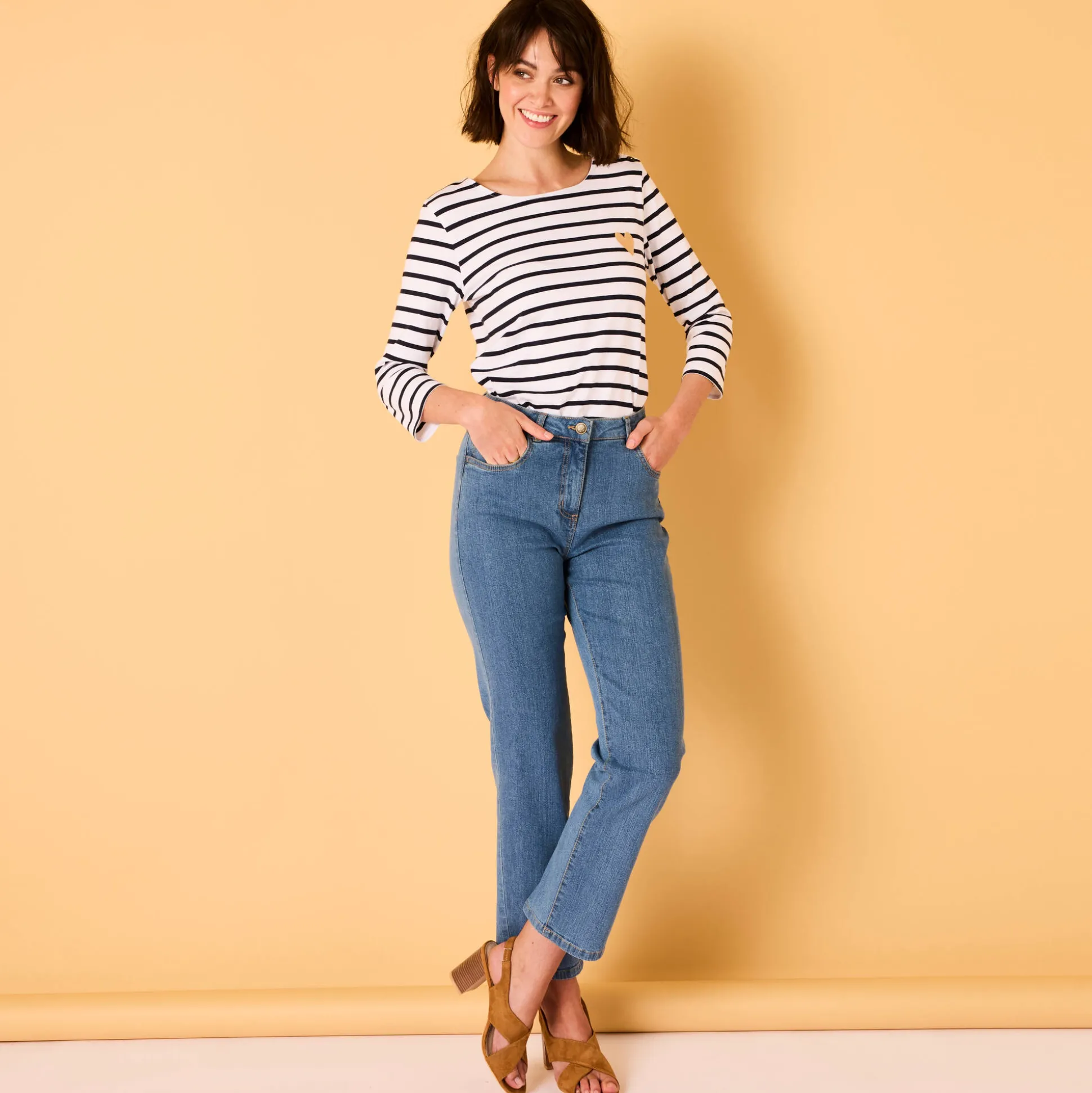 Rechte jeans met 5 zakken