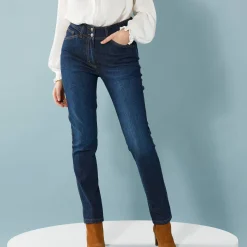 Rechte jeans met deelnaden, speciaal voor kleine lengtes