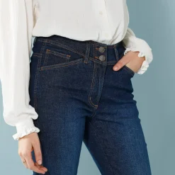Rechte jeans met deelnaden, speciaal voor kleine lengtes