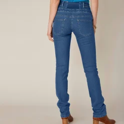Rechte jeans met hoge taille - kleine lengte