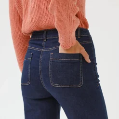 Rechte, ruime jeans, hoge taille