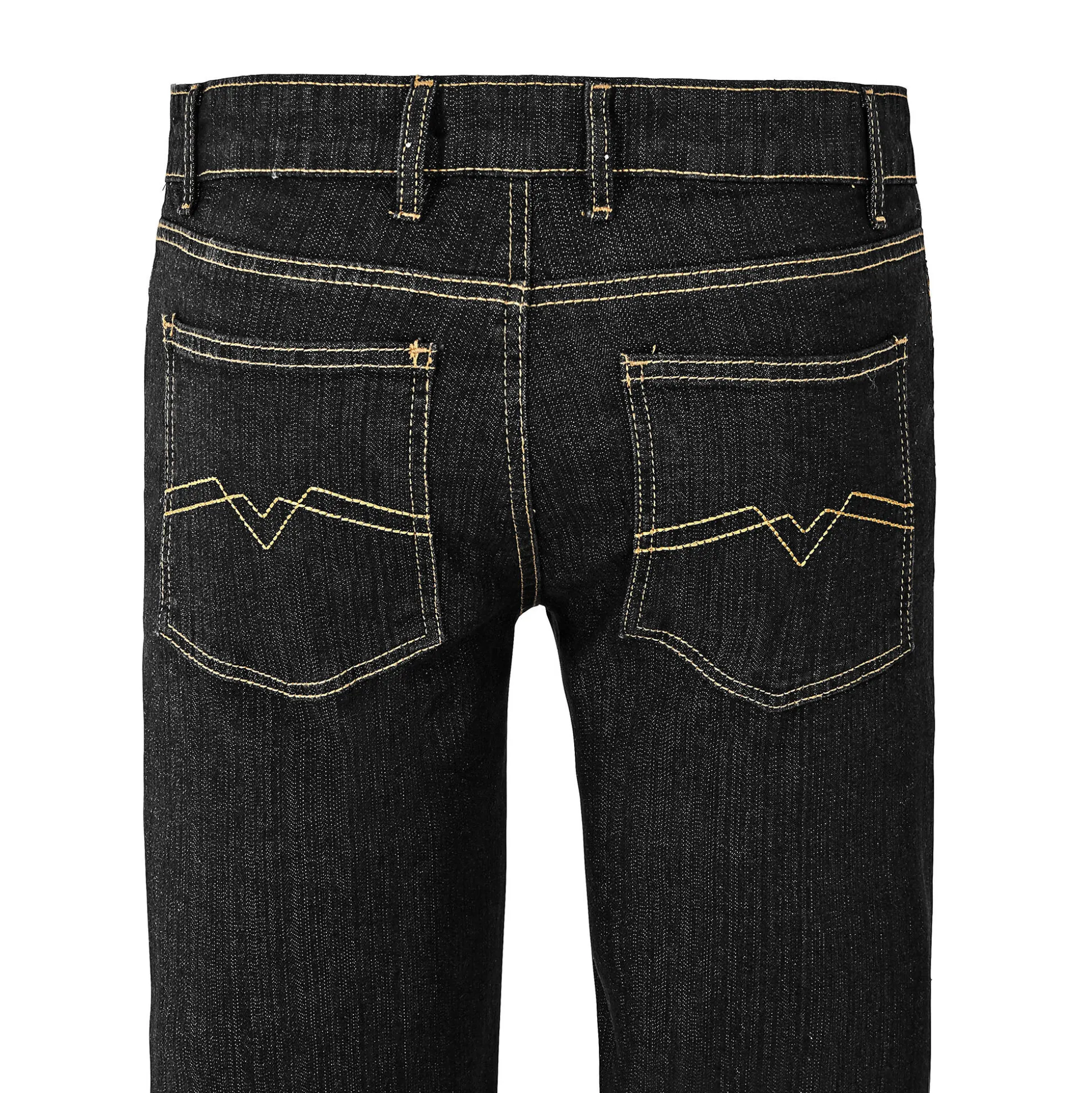Rechte stretchjeans, afgerond onder de buik - binnenpijplengte 72 cm