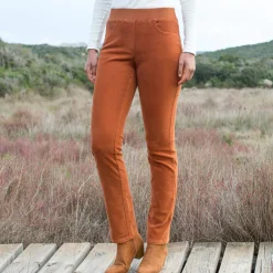 Rechte "ultracomfort" broek in ribfluweel