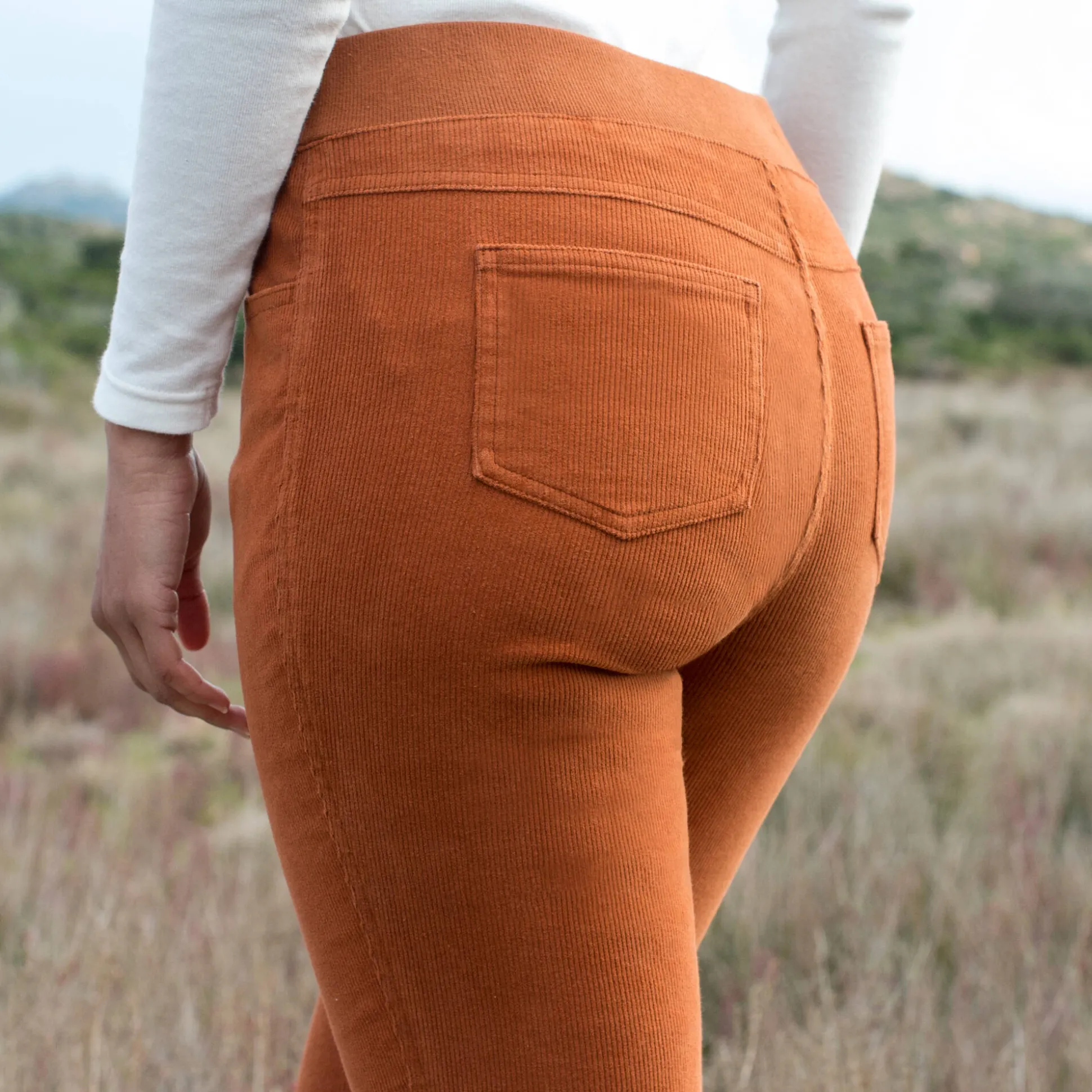 Rechte "ultracomfort" broek in ribfluweel
