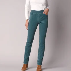 Rechte "ultracomfort" broek in ribfluweel
